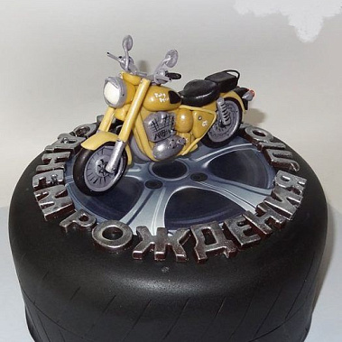 Торт жёлтый мотоцикл купить - челябинск.сладкоежкин.рф